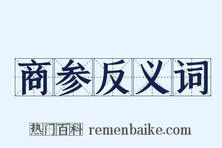 商参反义词是什么意思的图片